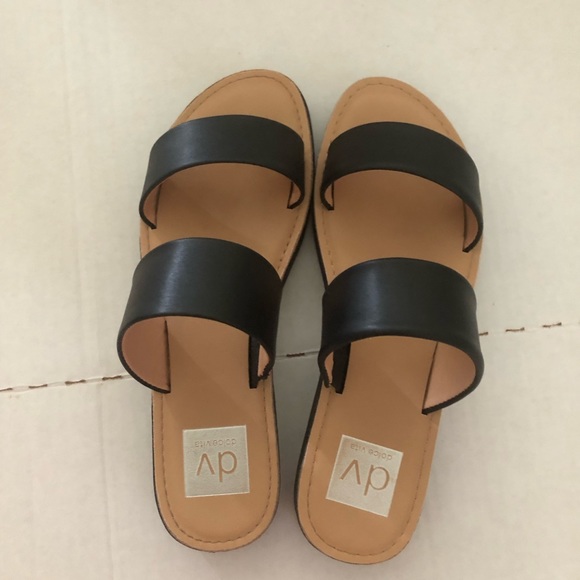 dv dolce vita black sandal size 7 - Picture 2 of 6
